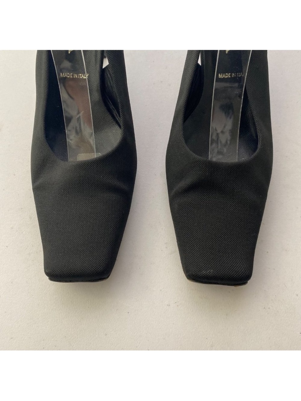 Prada Black Vintage Square Pointed Toe Heels Pumps Shoes EU 38.5 - Picture 5 of 10